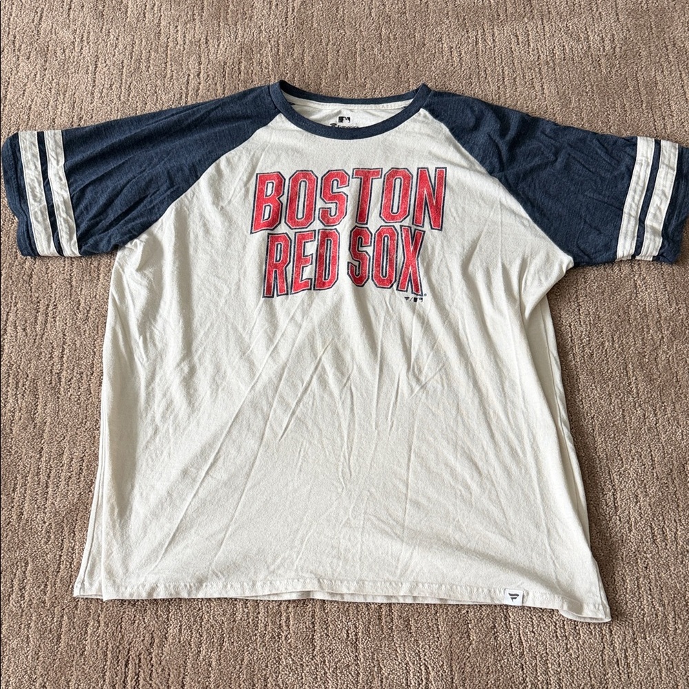 Fanatics Boston Red Sox Cream and Navy Tee